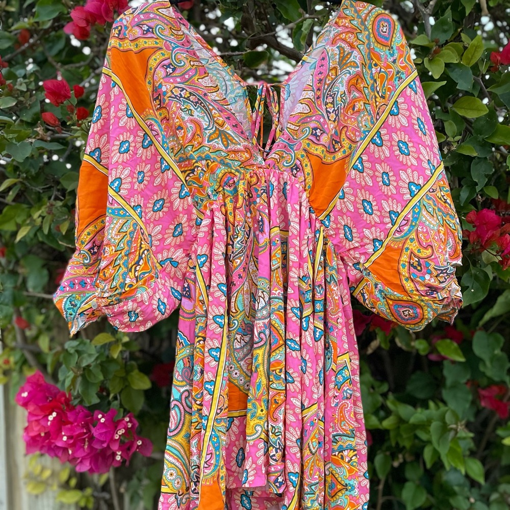 Groovy Long Sleeve Scrunch VICI Dress Size Large